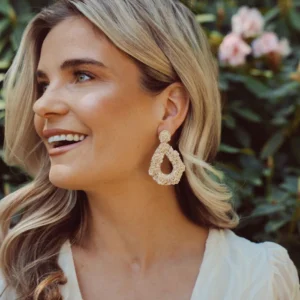 PAULIE POCKET Small Marjolina Drops Earrings - Beige Matte