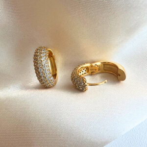 PAULIE POCKET Sparkle Hoops Earrings - Gold