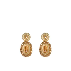 PAULIE POCKET Small Ella Shine Earrings - Beige
