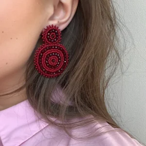 PAULIE POCKET Beads Burgundy